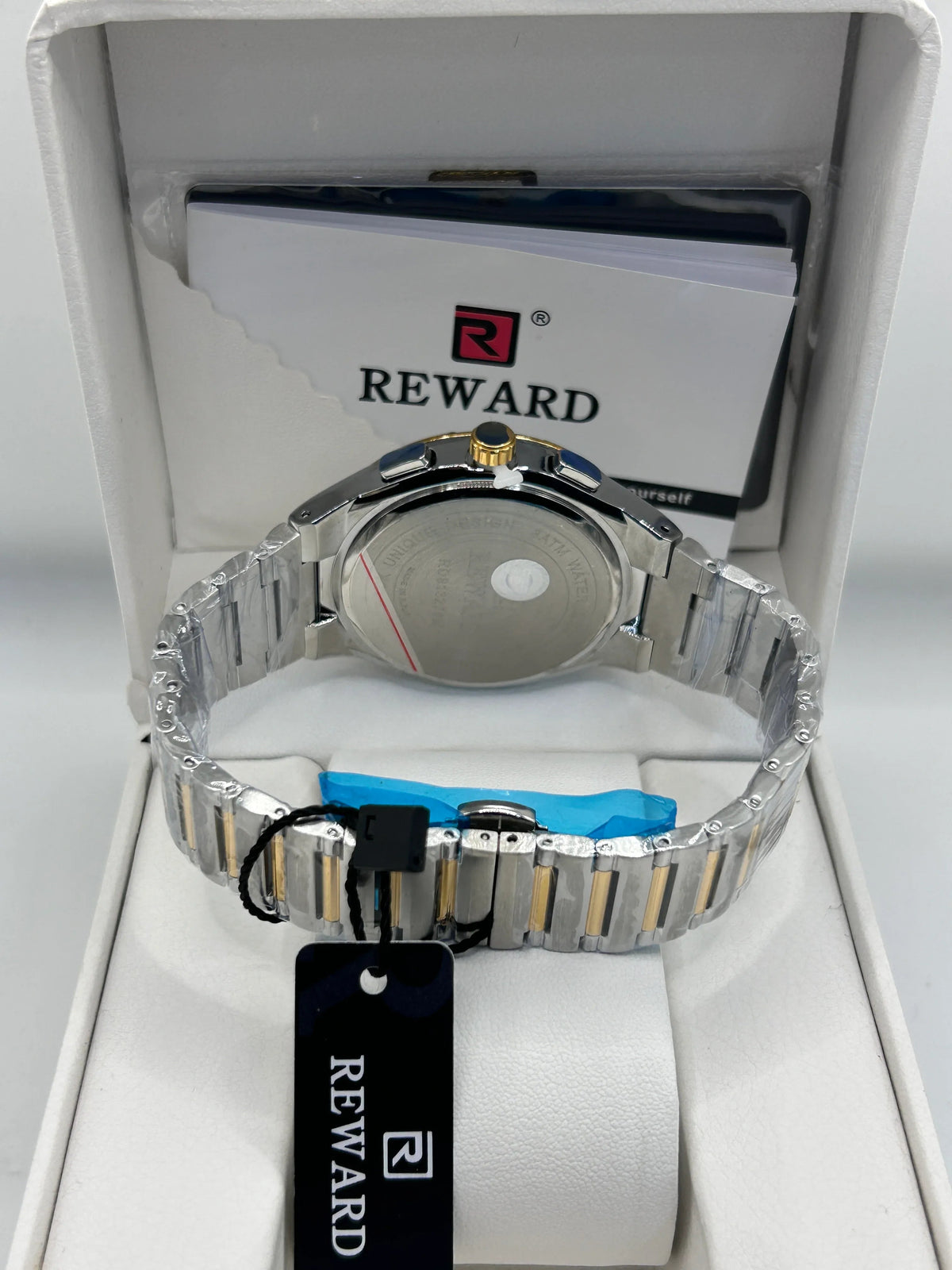 Montre Classique Quartz Bicolore à Cadran Blanc