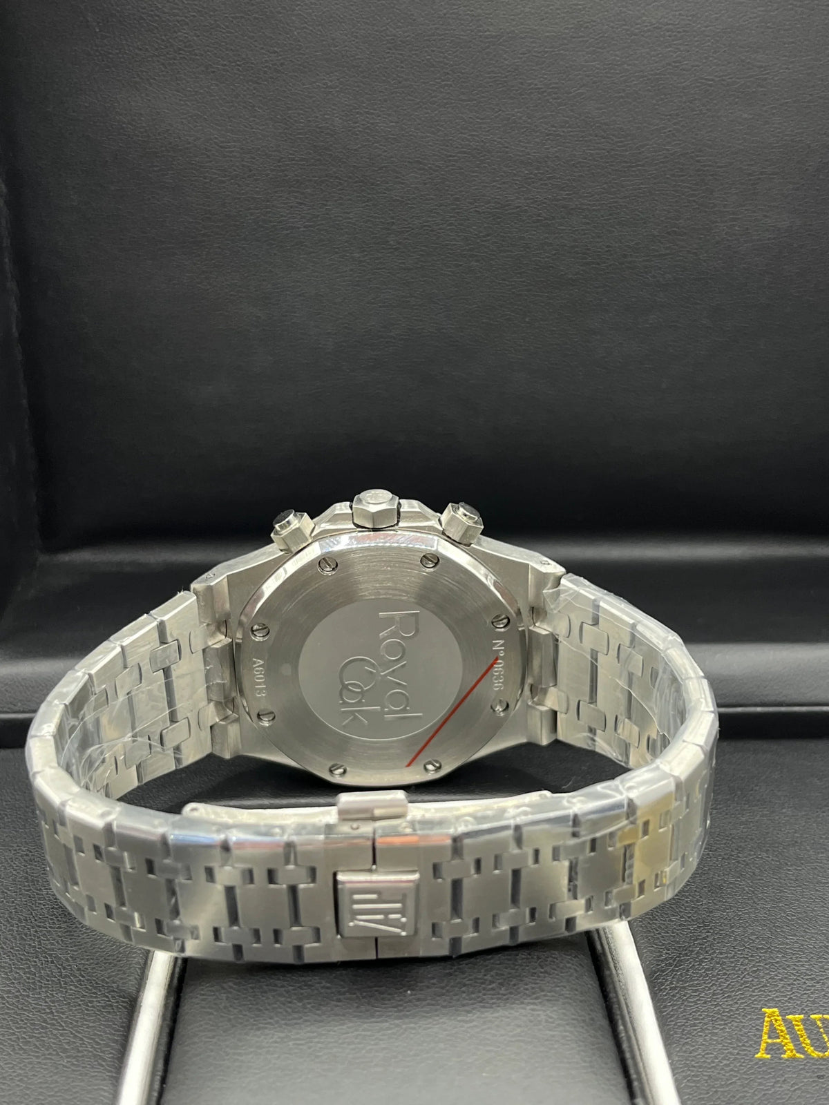 Montre chronographe argent glacé