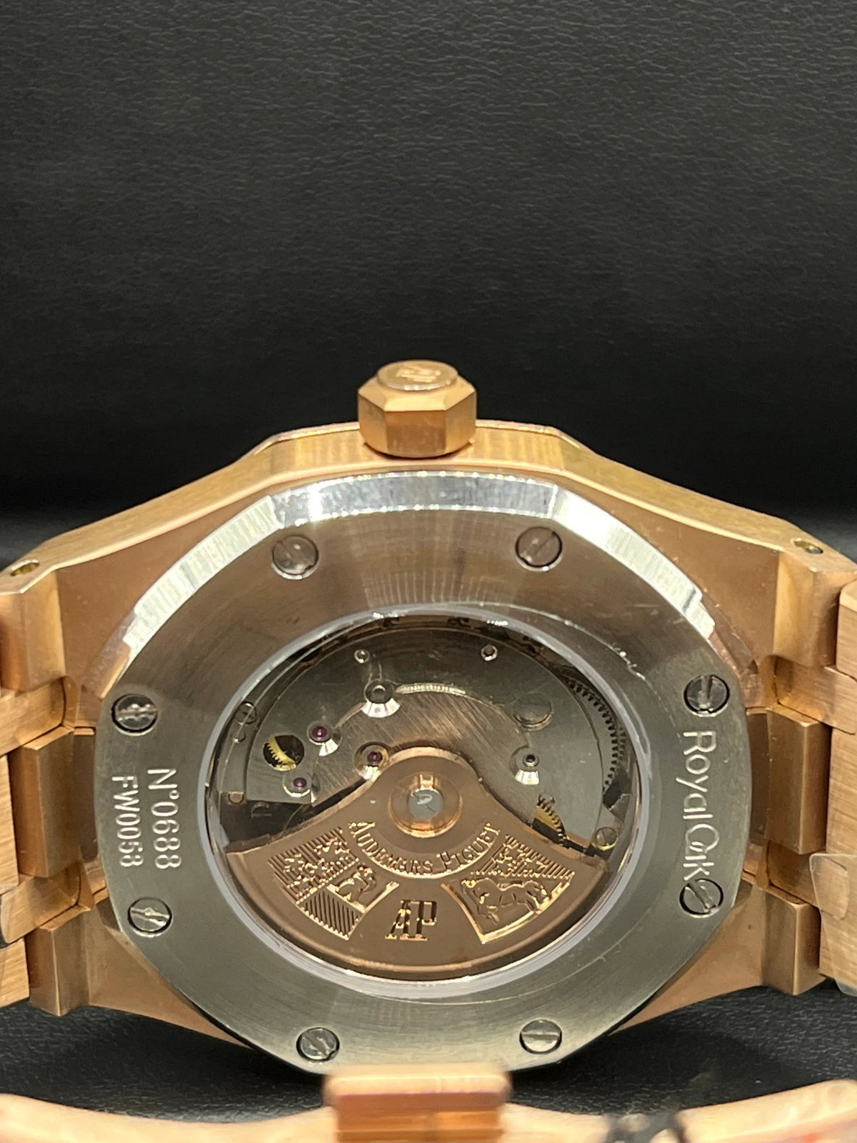 Montre Royal Oak dorée à cadran blanc