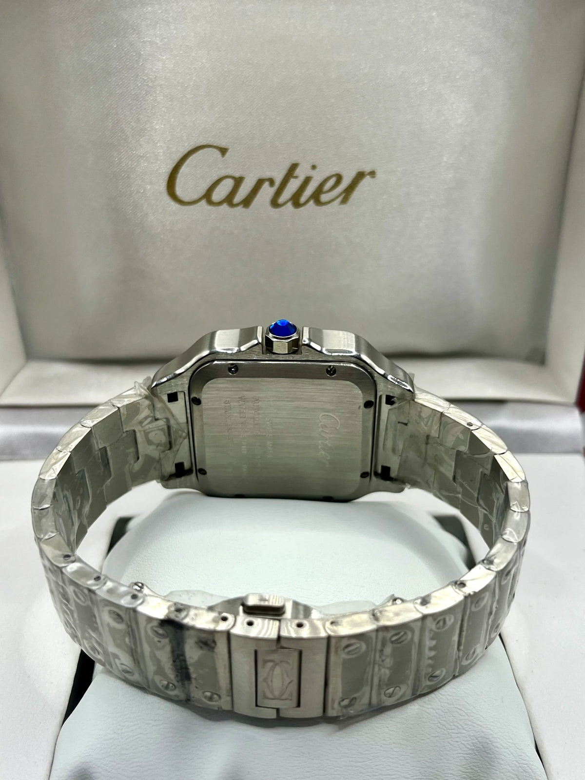 Montre acier inoxydable à lunette bleue et cadran bleu