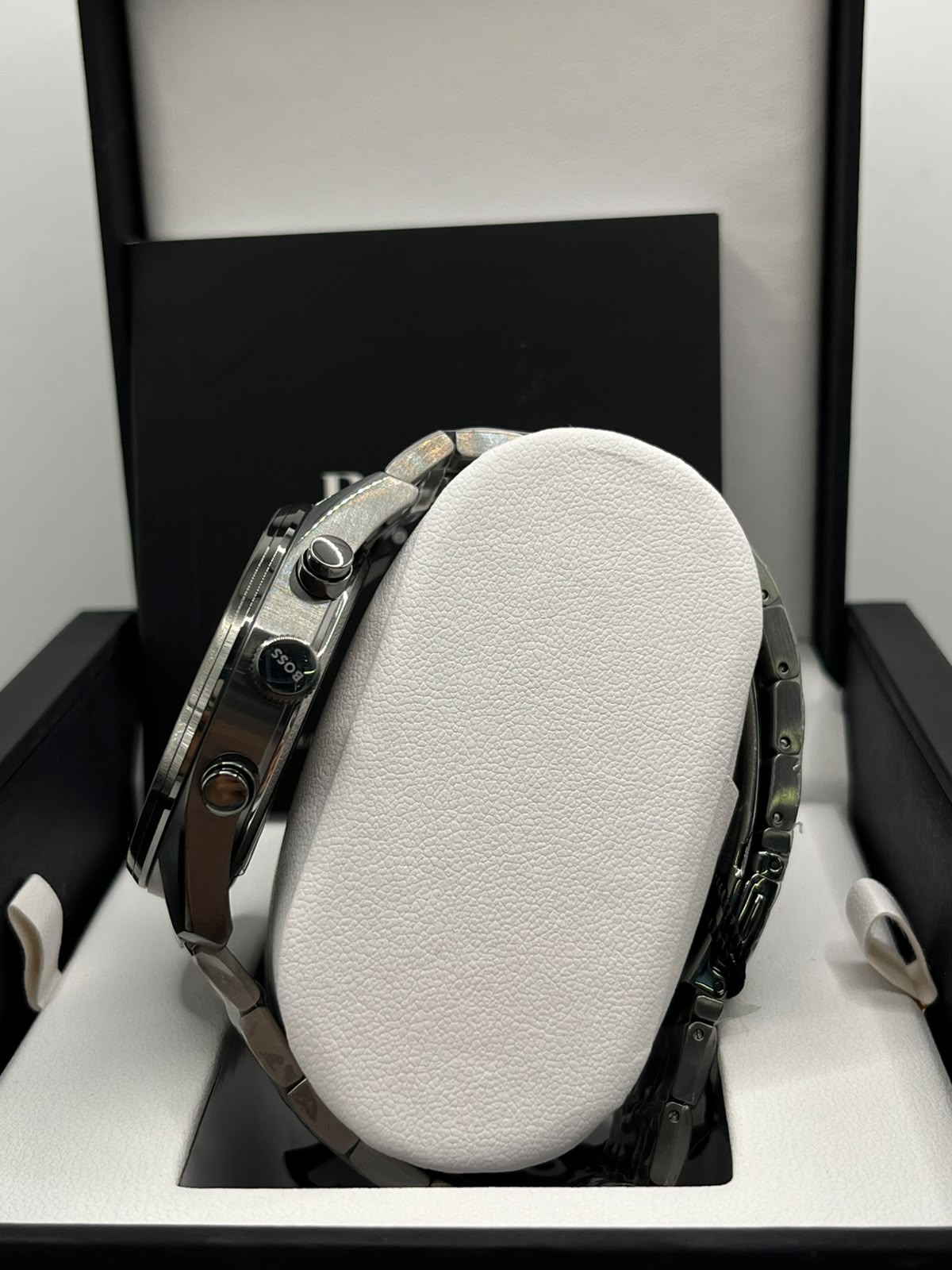 Montre homme noire et acier