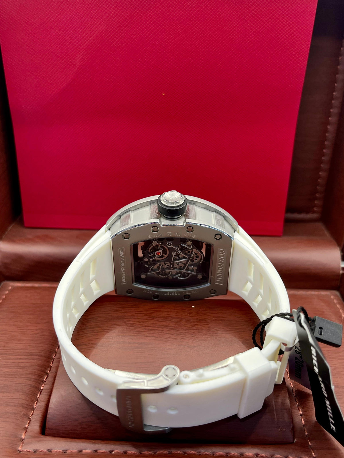 Montre Squelette en Caoutchouc Blanc