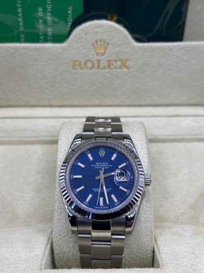 Montre Datejust à cadran bleu