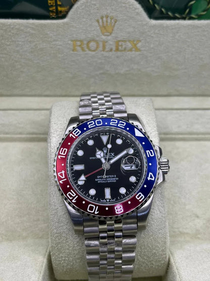 Montre de prestige bicolore Pepsi en métal