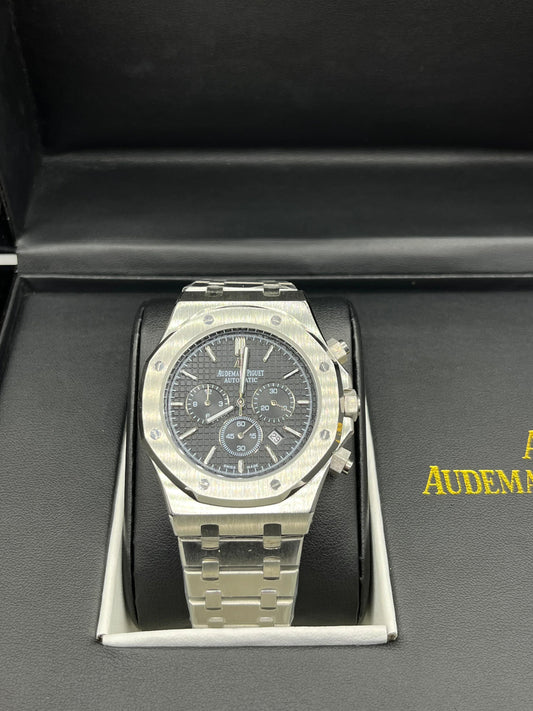 Montre Chronographe Grise en Métal