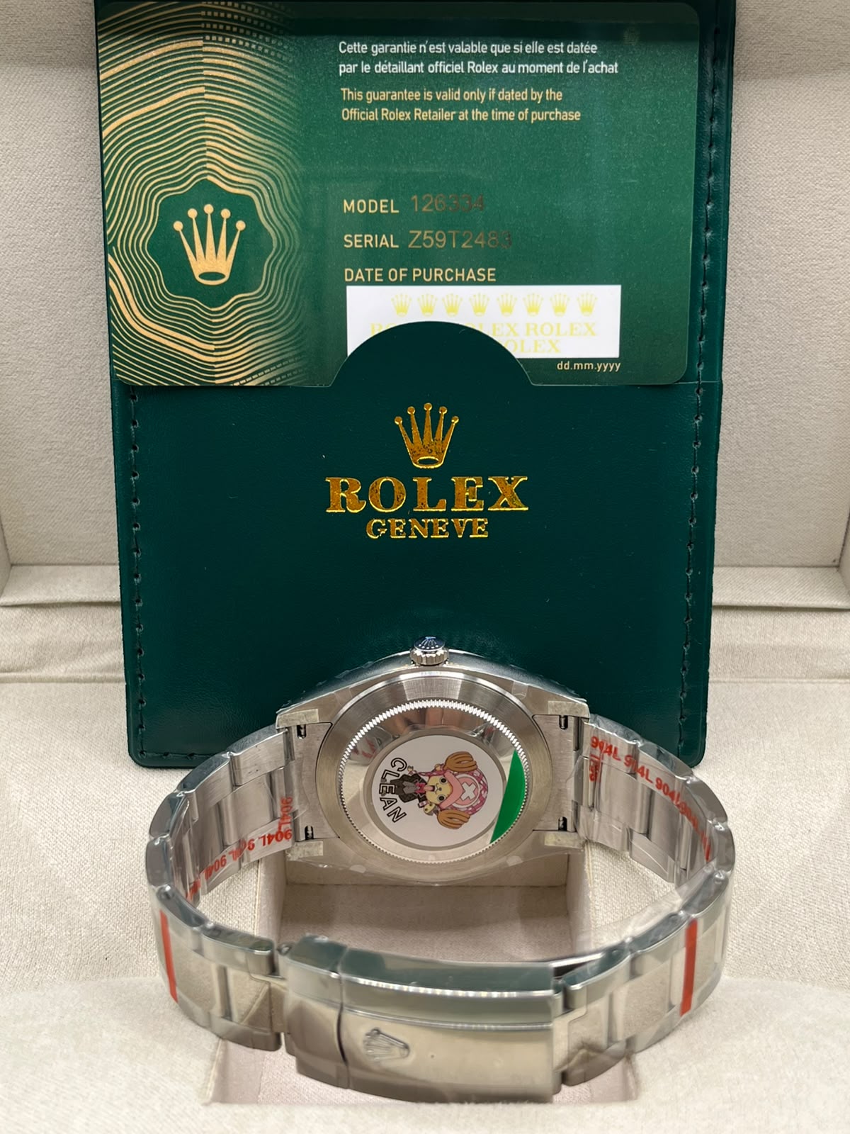 Montre 41 mm cadran ardoise style Wimbledon