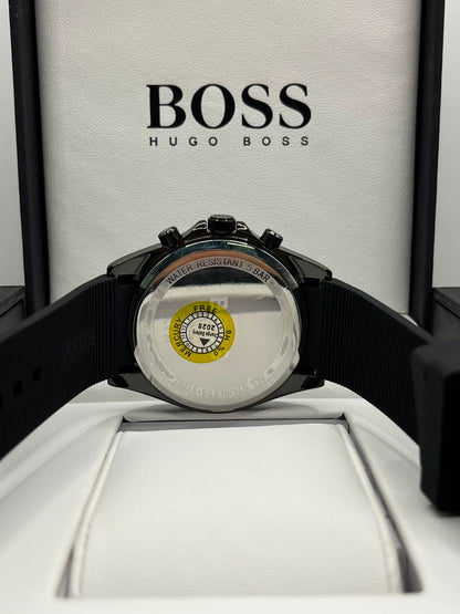 Coffret montre homme avec bracelet noir