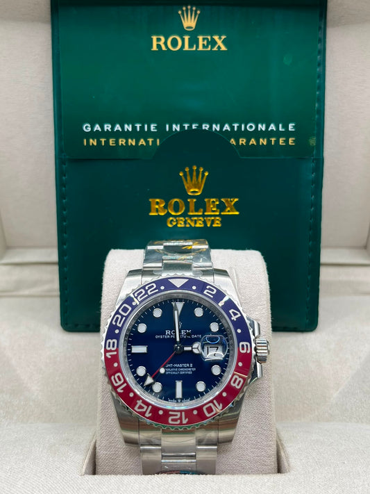 Montre GMT bicolore rouge et bleu