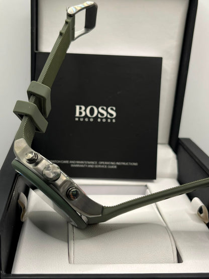 Montre Homme Vert & Noir avec Coffret