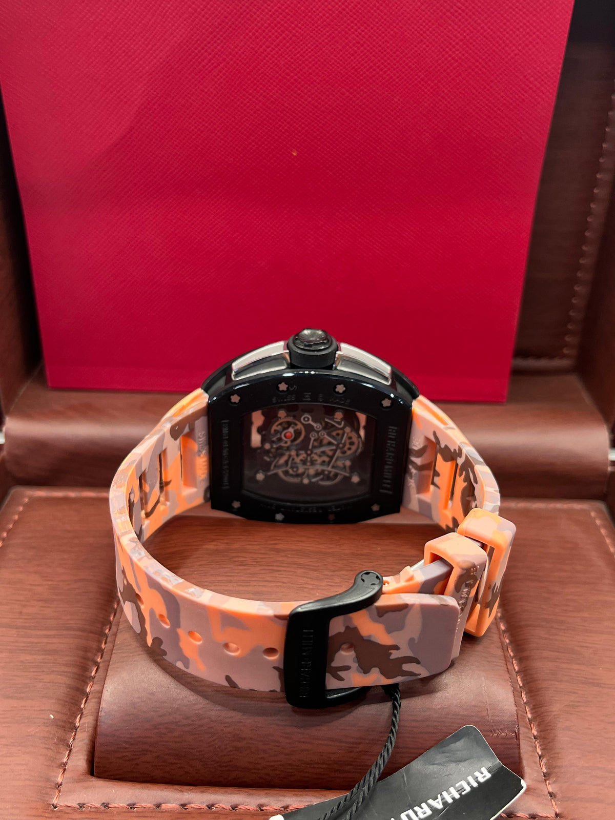 Montre squelette camouflage en caoutchouc