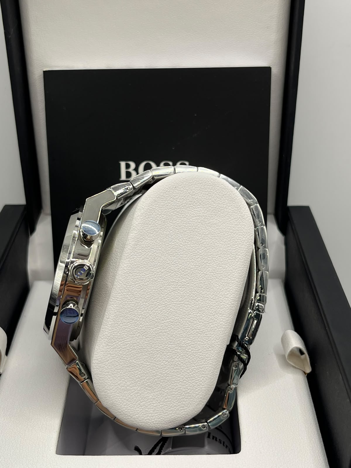 Montre homme à cadran bleu en acier inoxydable