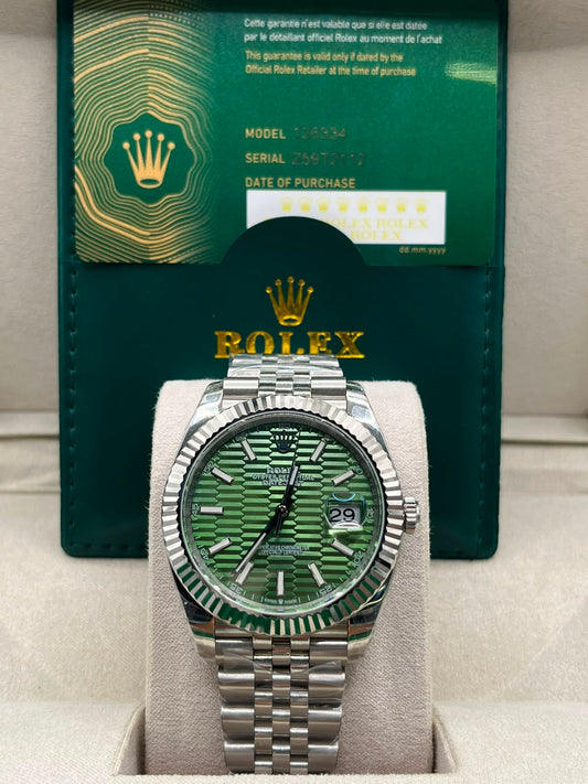 Montre Datejust à motif vert